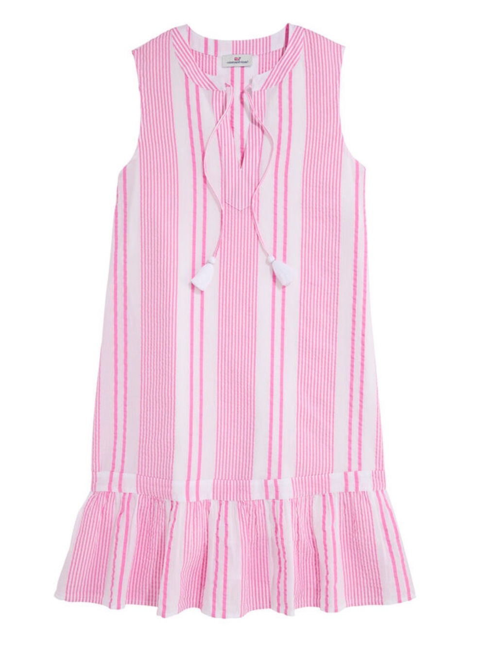 Vineyard Vines Pink and White Striped Sleeveless Dress/Beach Coverup. NWT. XL